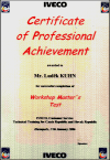 Luděk Kuhn - Certifikát